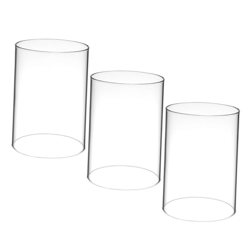 INOOMP 3 Stück Glaszylinder Kerzenhalter aus Klarem Kristallglas Winddicht für Teelichter und Stabkerzen Vielseitig für Innenraum Dekoration Geeignet INOOMP 3 Stück Glaszylinder Kerzenhalter aus Klarem Kristallglas Winddicht für Teelichter und Stabkerzen Vielseitig für Innenraum Dekoration Geeignet von INOOMP