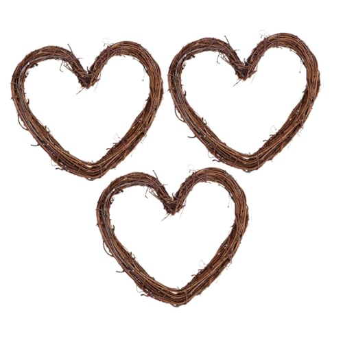 INOOMP 3 Stück Teiliges Rattan Herzkranz Natürliches DIY Bastelmaterial für Türkranz Haustür Wanddekoration Weihnachts Party deko Vielseitig Gestaltbar INOOMP 3 Stück Teiliges Rattan Herzkranz Natürliches DIY Bastelmaterial für Türkranz Haustür Wanddekoration Weihnachts Party deko Vielseitig Gestaltbar von INOOMP