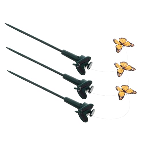INOOMP 3 Stücke Flatternde Schmetterling Gartenstecker Solar Garten Schmetterling Stecker Moving Realistische Schmetterling Für Rasen Und Terrasse Im Freien von INOOMP
