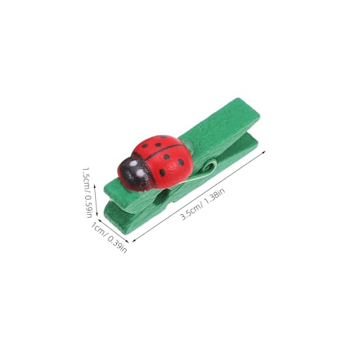 INOOMP 30 Stück Mini Fotoklammern Memo Clip Halter Kleine Klammern Zum Basteln Fotohalter Für Bilder Notizklammern Büroklammern Zum Basteln Mini Wäscheklammern Büroklammern von INOOMP
