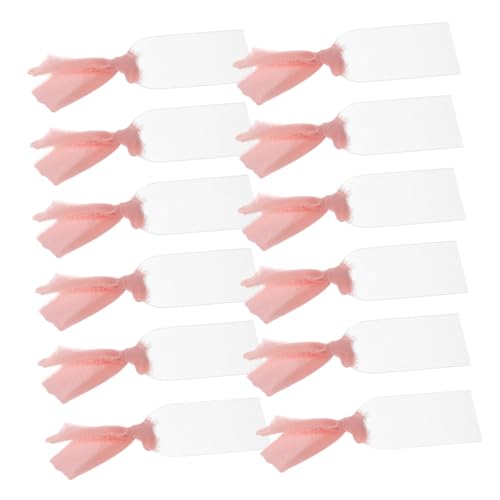 INOOMP 30 Stück Teiliges Transparentes Schild mit Band Leere Hochzeit Tischkarten für Gastnamen Reservierte Tischnummern DIY Platzkarten Vielseitig für Party Eventdekorationen von INOOMP