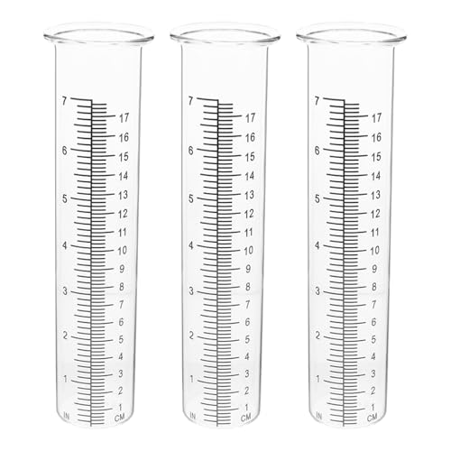 INOOMP 3er-Set Regenmesser aus Kunststoff – 7 Zoll Messröhren mit klarer, präzises Messgerät für Garten und Rasen von INOOMP
