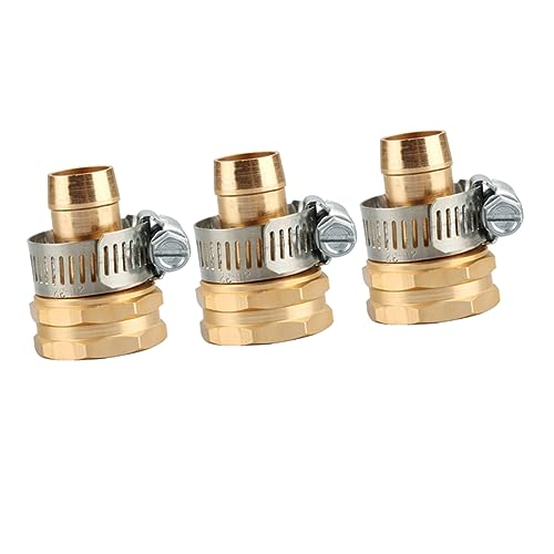INOOMP 3stücke Gartenbewässerung Armaturen Innen Und Außengewinde Kupfer Gelenk Metall Stecker Für Schlauchanschluss Reparaturgeräte Und Bewässerungssystem von INOOMP