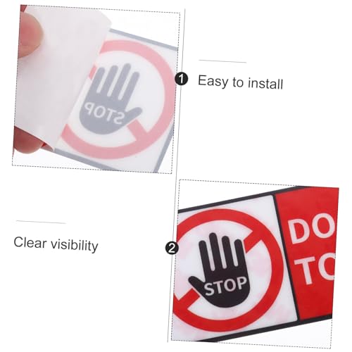 INOOMP 4 Blatt Bitte Nicht Berühren Aufkleber Teilig Selbstklebend Sicherheitshinweis Warnschild für Werkzeugkästen und Industrielle Bereiche Robuste Do Not Touch Warnaufkleber für von INOOMP