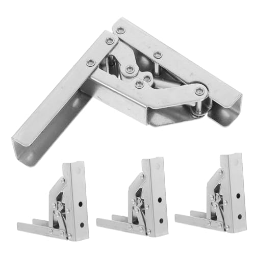 INOOMP 4 STÜCKE Teiliges Metall Klappscharnierset Großwinkel Schranktürbeschlag Stabil für Schräge Eckschränke Optimiert für Ecknutzung Verdeckte Montage für Küchen und Möbeltüren von INOOMP