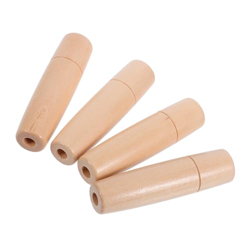 INOOMP 4 Stück BBQ -Handle Grillzubehör Lackierter Griff Teekannen-küchengriff Griff Mit Pinsellackierung Grillbürste Mit Lackiertem Griff Austausch des Griffs Der Grillbürste Khaki Holz von INOOMP