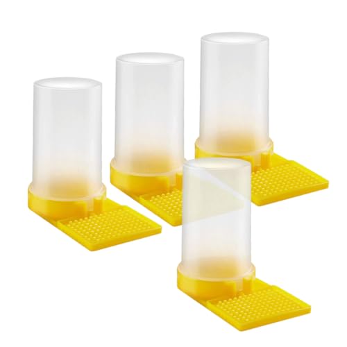 INOOMP 4 Stück Bienentränke Bienenfreundlicher Wasserspender Stabil Kippsicher Leicht zu Reinigen Bienenfutterstation Bienenhaltung ohne Bienenstocköffnung Energiesparendes Imkerwerkzeug von INOOMP