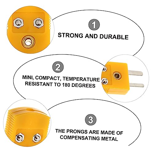 INOOMP 4 Stück K Kupplung Thermoelement Stecker Kunststoff Thermoelement Stecker und Buchse Isolierter Kabelverbinder Sensoren von INOOMP
