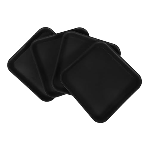 INOOMP 4 Stück Mattiertes Blumentopf Chassis Pflanztablett Topftabletts Für Pflanzen Pflanzgefäß Grundplatte Pflanztopf Drainagetablett Blumentopf Untersetzer Quadratische Pflanzen von INOOMP