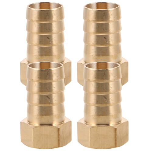 INOOMP 4 Stück Messing-Schlauchanschlussstück 1/4 NPT Bewässerungssysteme Auslaufsicherer Bewässerungssystem-Adapter Weibliche Kupplung Für Gartenhahn Im Freien Universalschlauch INOOMP 4 Stück Messing-Schlauchanschlussstück 1/4 NPT Bewässerungssysteme Auslaufsicherer Bewässerungssystem-Adapter Weibliche Kupplung Für Gartenhahn Im Freien Universalschlauch von INOOMP