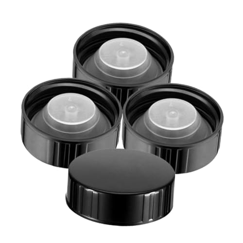INOOMP 4 Stück Schraubverschlüsse für Glasflaschen Phenolharz Kunststoffkappen Konische Dichtkappen Langlebig Auslaufsicher Kompatibel mit Boston flaschen Wiederverwendbar von INOOMP