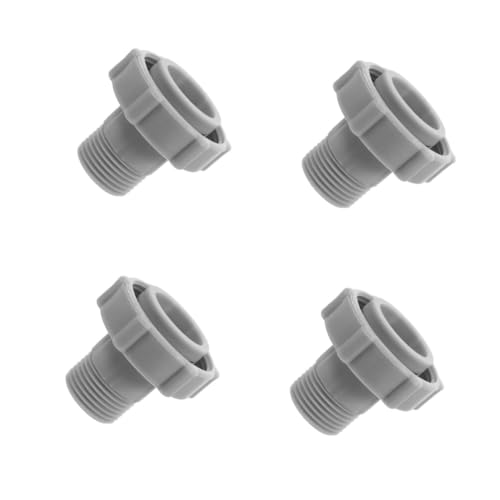 INOOMP 4 Stück Schwimmbadverbindung Poolablaufadapter Adapter für Schwimmschläuche Poolablaufgarnitur verbindet Wasserrohrverbindung reinigungsmittel für Pools PVC Grey von INOOMP
