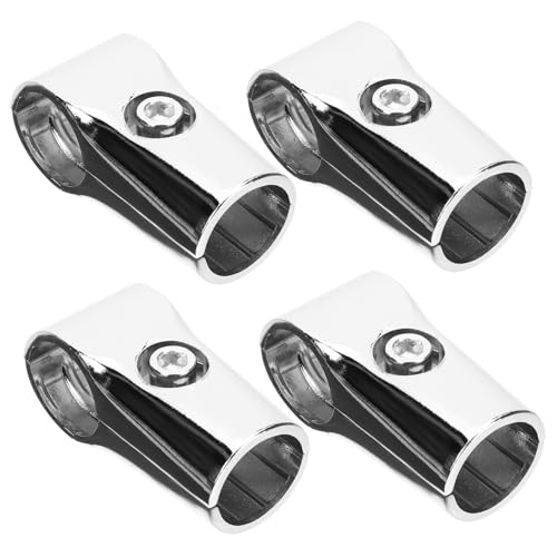 INOOMP 4 Stück Teiliges Aluminiumlegierung Kleiderstangen Verbinder Rostfrei Verschleißfest Wege Rundrohr Steckverbinder für Schrank Bad Wäscheraum Einfache Montage für Handtücher von INOOMP
