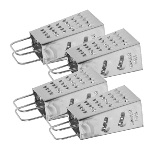 INOOMP 4 Stück Teiliges Edelstahl Vierkantreibe Multifunktionaler Käsereibe und Zitronenreibe Stabile Handhabung für Käse Obst Gewürze Praktisches Küchenwerkzeug für Zuhause INOOMP 4 Stück Teiliges Edelstahl Vierkantreibe Multifunktionaler Käsereibe und Zitronenreibe Stabile Handhabung für Käse Obst Gewürze Praktisches Küchenwerkzeug für Zuhause von INOOMP