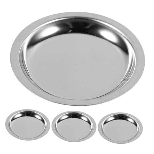 INOOMP 4 Stück Teiliges Untersetzer für Teebeutel aus Edelstahl Hitzebeständig Kratzfest Vielseitig als Teebeutelhalter und Kaffeetisch Dekoration Stilvolles Langlebiges Design für von INOOMP