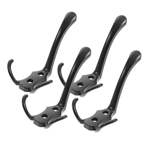 INOOMP 4 Stück Teiliges Wandhaken aus Robustem Metall mit Schrauben Langlebig und Rostfrei Vielseitig für Mäntel Handtücher Taschen für Bad Küche Schlafzimmer Einfach zu Montieren von INOOMP