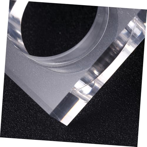 INOOMP 4 Stück Transparente Serviettenringe Quadratisch Stilvolle Napkin Holder für Hochzeit Bankett Party Tischdekoration Vielseitig Einsetzbar von INOOMP