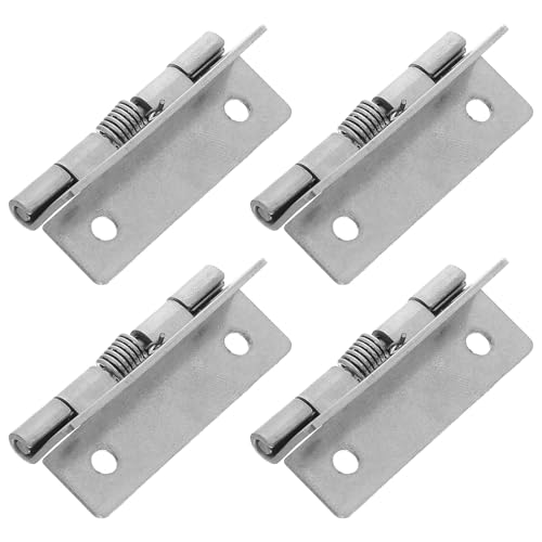 INOOMP 4 Stück Türscharniere mit Feder aus Edelstahl, selbstschließende Scharniere mit Feder aus gebürstetem Edelstahl, DIY-Hardware für Türen oder Schränke, silberfarben INOOMP 4 Stück Türscharniere mit Feder aus Edelstahl, selbstschließende Scharniere mit Feder aus gebürstetem Edelstahl, DIY-Hardware für Türen oder Schränke, silberfarben von INOOMP