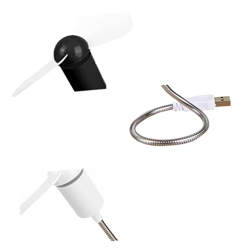 INOOMP 4 Stück USB Flexibler Tischventilator Leiser Tragbarer USB Lüfter für Zuhause Büro und Schule für Laptop Pc und Steckdose Zufällige Farbe von INOOMP