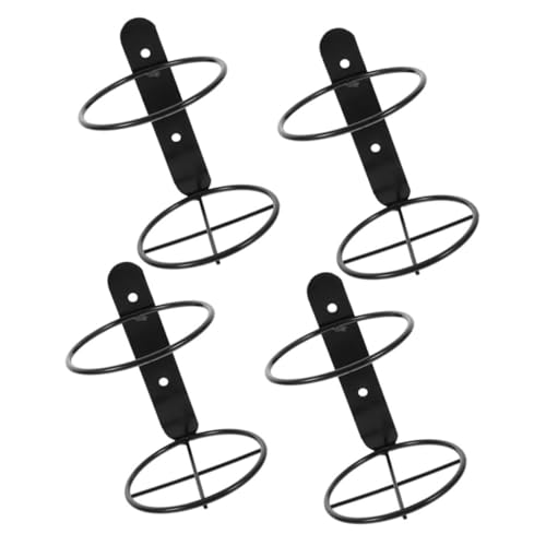 INOOMP 4 Stück Wandmontierter Weinständer aus Metall Teiliges für Stilvolle Präsentation von Weinflaschen und Langlebig für Wohnzimmer Bar von INOOMP