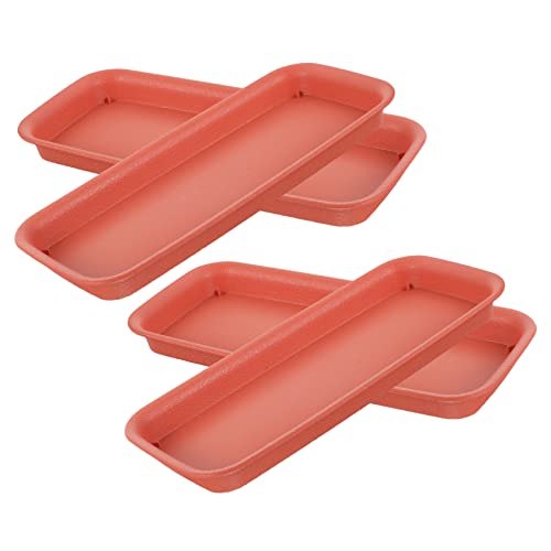 INOOMP 4 Stück Wasserdichtes Tablett Tabletts für Blumentöpfe Pflanzer-Wasserbehälter Tropfen Gartenwasser rechteckiges Pflanzgefäß Trog Untertassen Untersetzer aus Kunststoff Plastik von INOOMP