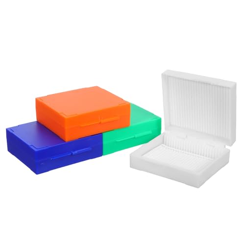 INOOMP 4-teilige Aufbewahrungsbox für Mikroskopobjektträger – rechteckiger Objektträger-Organizer aus Kunststoff mit 25 Plätzen für Laborexperimente, 9,5 x 8 x 3 cm INOOMP 4-teilige Aufbewahrungsbox für Mikroskopobjektträger – rechteckiger Objektträger-Organizer aus Kunststoff mit 25 Plätzen für Laborexperimente, 9,5 x 8 x 3 cm von INOOMP