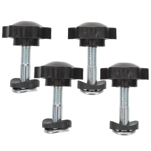 INOOMP 4-teiliges Rasenmäher-Griffmuttern- und Bolzen-Set: Ersatz-Griffknopfmuttern- und Bolzen-Set für Rasenmäher – Befestigungsschrauben für Traktor- und Schub-Rasenkehrmaschinen von INOOMP