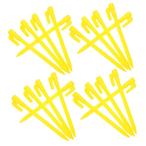 INOOMP 40 Stück Campingzelt Erdnägel Heringe Robuste Rasenpfähle Für Den Außenbereich Rasenplanenpfähle Kunststoff Spike Haken Camping Hakenpfähle Robuste Spikes Gartenhaken von INOOMP