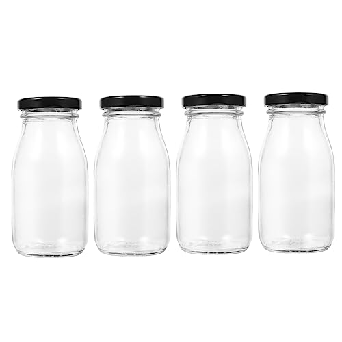 INOOMP 4Stücke Milchflaschen mit Deckel Durchsichtige Milchbehälter für Kühlschrank zur Aufbewahrung von Milch Saft und Joghurt Auslaufsicher INOOMP 4Stücke Milchflaschen mit Deckel Durchsichtige Milchbehälter für Kühlschrank zur Aufbewahrung von Milch Saft und Joghurt Auslaufsicher von INOOMP