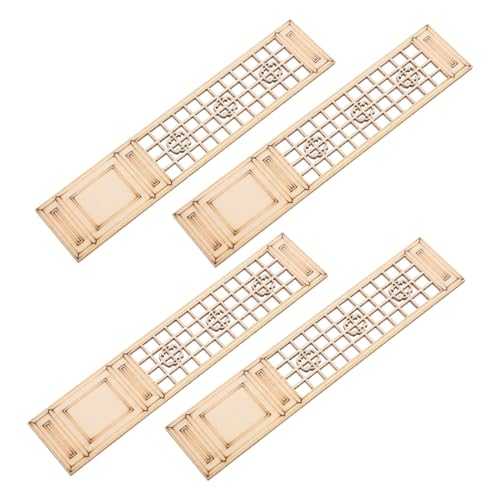 INOOMP 4stücke Miniatur-raumteiler Aus Holz Chinesische Puppenhausmöbel Miniatur-fliegengittertür Für Puppenhäuser Puppenhaus-tischmodell Möbelzubehör Für Miniaturdekor von INOOMP