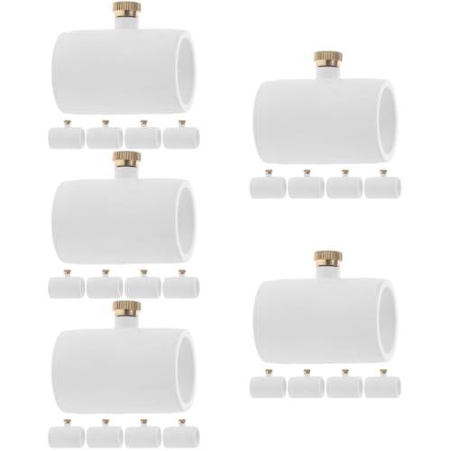 INOOMP 5 Sätze Mit Sprühdüse Emitter Nebel Herr Im Freien Sprühdüse Für Schlauch Beschlagen Sprühwischer Gartensprinklerdüsen PVC Weiß 5 Stücke * 5 von INOOMP