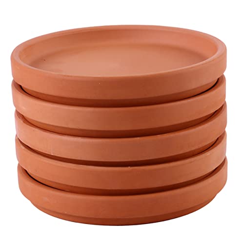 INOOMP 5 Stück Blumentopfmatte Untertasse aus Terrakotta Liner Terrakotta-Pflanztöpfe für den Außenbereich mehrere Blumentöpfe Topf pflanztopf Terracotta terrakotta töpfe von INOOMP