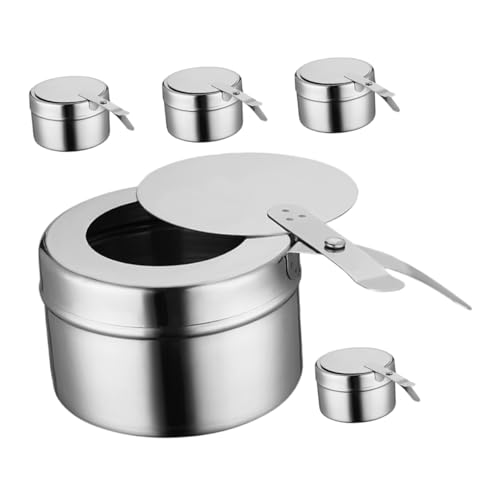 INOOMP 5 Stück Chafing Fuel Holder mit Sicherheitsabdeckung für Buffets Grillpartys und Outdoor Cooking Passend für Verschiedene von INOOMP