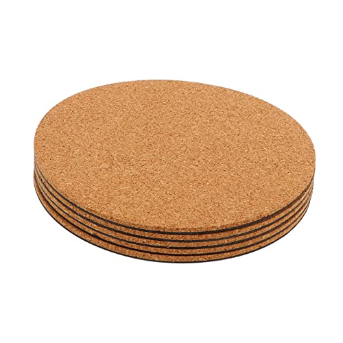 INOOMP 5 Stück Kork Pflanzmatte Pflanzplatte Kreis Garten Für Zimmerpflanzen Pads Arbeitsplatte Runder Untersetzer Rinde Für Den Innenbereich Große Kork Untersetzer Korkmatte von INOOMP