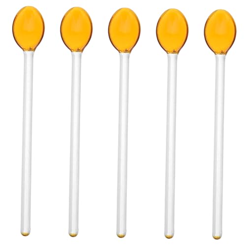 INOOMP 5 Stück Lange Glaslöffel Hochtemperaturbeständige Kaffeelöffel Dessertlöffel und Rührstäbchen für Kaffee Milch und Desserts Elegantes Design für Jede Gelegenheit INOOMP 5 Stück Lange Glaslöffel Hochtemperaturbeständige Kaffeelöffel Dessertlöffel und Rührstäbchen für Kaffee Milch und Desserts Elegantes Design für Jede Gelegenheit von INOOMP