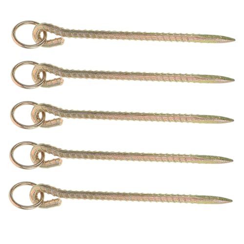 INOOMP 5 Stück Teiliges Robuster Erdanker mit Gebogenem Ösenring Robuster Bodenspieß für Hunde und Vieh Wetterfest für Camping und Tiermanagement im Freien INOOMP 5 Stück Teiliges Robuster Erdanker mit Gebogenem Ösenring Robuster Bodenspieß für Hunde und Vieh Wetterfest für Camping und Tiermanagement im Freien von INOOMP