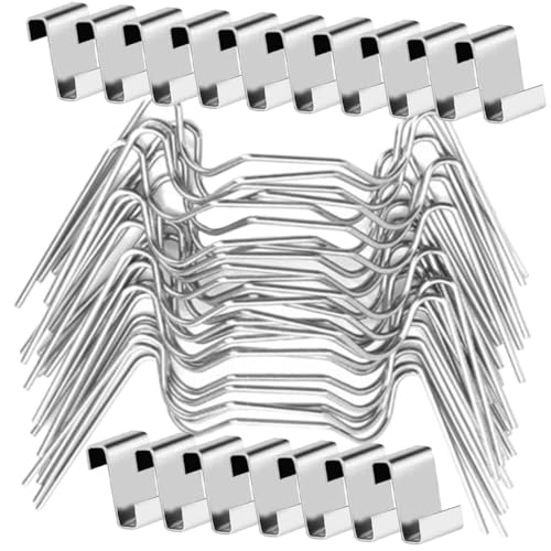 INOOMP 50 Satz Teiliges Gewächshaus Edelstahl W Clips Stabile Glasplattenbefestigung Rostfreie W Drahtklemmen für Sichere Verglasung Wind und Regenfest Langlebige Fixierclips für von INOOMP