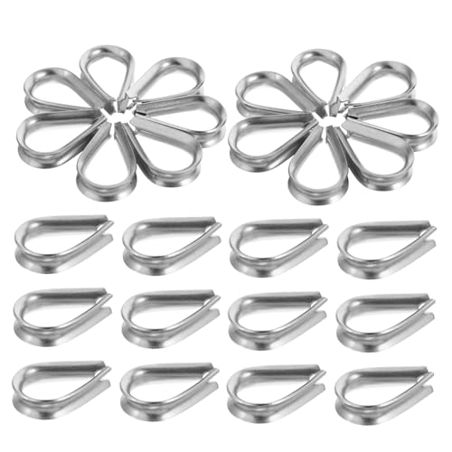 INOOMP 50 Stück Edelstahl Seilkauschen Schwere Ausführung Rostfrei für Drahtseil Professioneller Drahtseilschutz Abriebfest Langlebig für Industrielle und Marine Anwendungen INOOMP 50 Stück Edelstahl Seilkauschen Schwere Ausführung Rostfrei für Drahtseil Professioneller Drahtseilschutz Abriebfest Langlebig für Industrielle und Marine Anwendungen von INOOMP