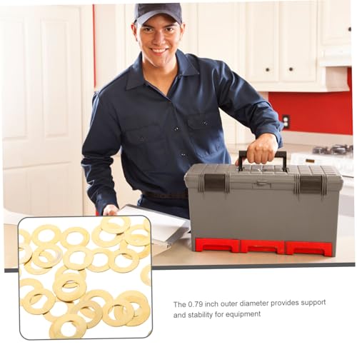 INOOMP 50 Stück Verzinkte Flache Unterlegscheiben Innen ø Außen ø aus Kupfer beschichtetem Stahl Stabile Befestigungslösung für Schrauben für Reparaturen und Industriegebrauch INOOMP 50 Stück Verzinkte Flache Unterlegscheiben Innen ø Außen ø aus Kupfer beschichtetem Stahl Stabile Befestigungslösung für Schrauben für Reparaturen und Industriegebrauch von INOOMP