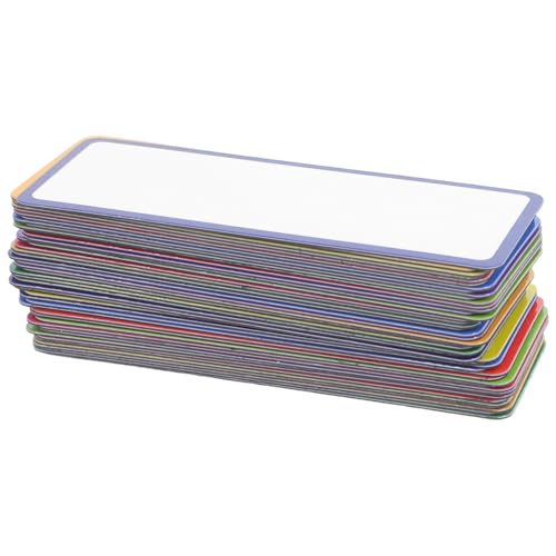 INOOMP 54 Stück Teiliges Magnetisches Beschreibbares Etiketten Wiederverwendbare Bunte Namensschilder für Schule Büro Kühlschrank Whiteboard Vielseitige Magnetische Aufkleber von INOOMP