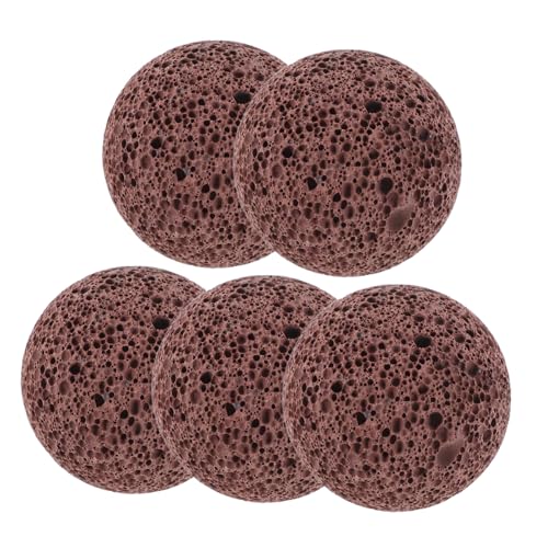 INOOMP 5stücke Vulkangestein Für Aquarien Rote -Rock-Pebbles Wasserfiltration Und Dekoration Natürliche Steine Für Terrarien Teiche Und Zen- von INOOMP