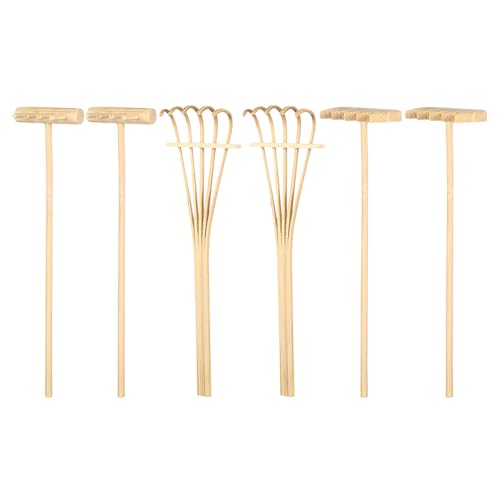 INOOMP 6 Mini-Sandrechen: Sandtisch-Handrechen-Werkzeuge für Sandkasten, Mini-Zen-Garten-Zubehör, Feng-Shui-Gartenbedarf für Heim- oder Bürodekoration von INOOMP