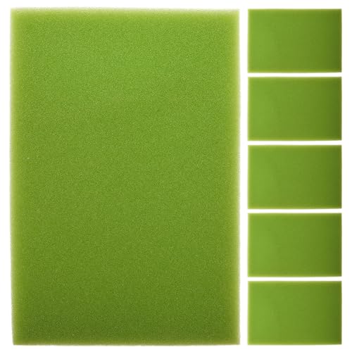 INOOMP 6 Stück Aquarium-Schwammfilterpads – Grobfilter-Schwammplattenpads für Aquarien und Teiche – Wiederverwendbare Ersatz-Wasserreinigung für Aquarien von INOOMP