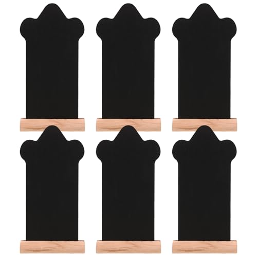 INOOMP 6 Stück Mini-kreidetafelschilder Aus Holz – Doppelseitige Message Boards-schilder Für Buffet-lebensmitteletiketten, Hochzeitstischdekoration, Eventbedarf von INOOMP