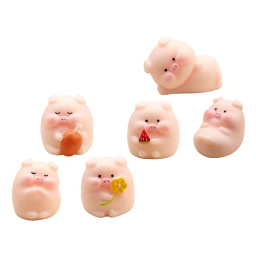 INOOMP 6 Stück Miniatur Schwein Figuren aus Robustem Resin Niedliche Tierstatuen als Auto Dekoration DIY Ornament für Schreibtisch Regal Puppenhaus und Wohnaccessoires INOOMP 6 Stück Miniatur Schwein Figuren aus Robustem Resin Niedliche Tierstatuen als Auto Dekoration DIY Ornament für Schreibtisch Regal Puppenhaus und Wohnaccessoires von INOOMP