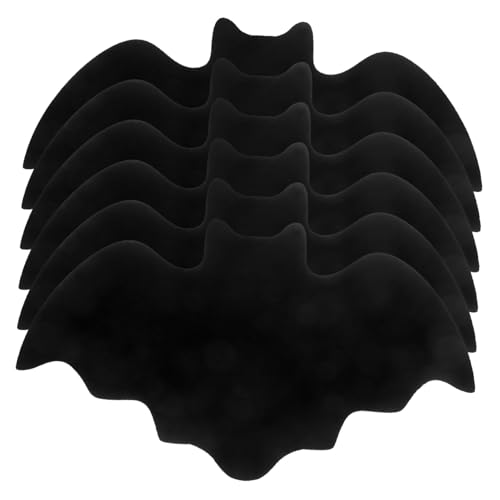INOOMP 6 Stück Teiliges Halloween Platzset aus Schwarzem Filz Robuste Fledermaus Tischsets Kratzfest und Schmutzabweisend Wiederverwendbare Party Tischdekoration für Esszimmer und INOOMP 6 Stück Teiliges Halloween Platzset aus Schwarzem Filz Robuste Fledermaus Tischsets Kratzfest und Schmutzabweisend Wiederverwendbare Party Tischdekoration für Esszimmer und von INOOMP