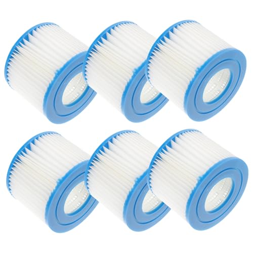 INOOMP 6 Stück Teiliges Poolfilter Wiederverwendbarer Schwimmbad Filterkartuschen Ersatz für Spa und Poolpumpen Kompatibel mit Bestway Effektive Wasserfiltration für Kristallklares von INOOMP