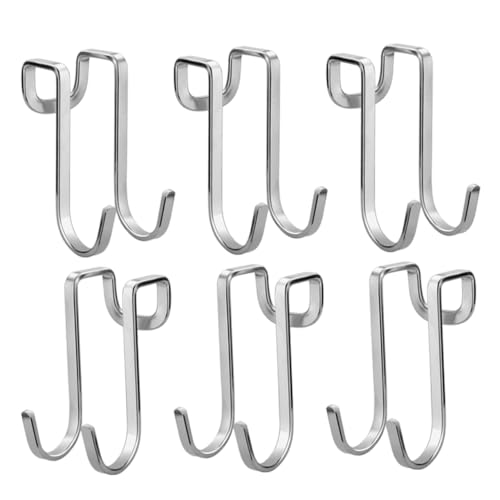 INOOMP 6 Stück Teiliges S förmiges Türhaken Edelstahl Selbstklebend Bohrfrei Vielseitig für Kleider Schlüssel Taschen und Lebensmittelaufbewahrung für Bad Küche Schrank und Büro INOOMP 6 Stück Teiliges S förmiges Türhaken Edelstahl Selbstklebend Bohrfrei Vielseitig für Kleider Schlüssel Taschen und Lebensmittelaufbewahrung für Bad Küche Schrank und Büro von INOOMP
