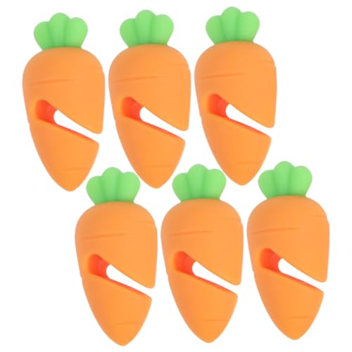 INOOMP 6 Stück Teiliges Silikon Anti überkoch topfdeckelheber in Karottenform Hitzebeständig Leicht und Kompakt für Herde und Töpfe Praktische Spritzschutzlösung bei Kochvorgängen INOOMP 6 Stück Teiliges Silikon Anti überkoch topfdeckelheber in Karottenform Hitzebeständig Leicht und Kompakt für Herde und Töpfe Praktische Spritzschutzlösung bei Kochvorgängen von INOOMP