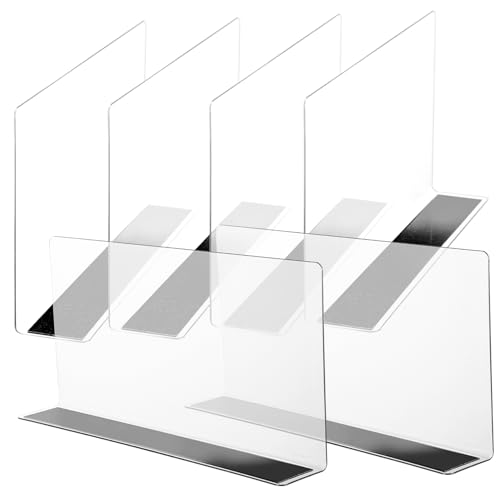 INOOMP 6stücke Transparente Regalteiler Durchsichtige Warenteiler Magnetische Ladenregalteiler Multifunktionale Regaltrenner Mit Abgerundeten Ecken von INOOMP